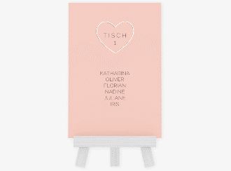 Klick: Details zu Tischaufsteller Hochzeit "Lebenstraum" anzeigen Tischaufsteller Hochzeit Lebenstraum Tischaufsteller rosa