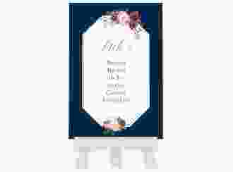 Tischaufsteller Hochzeit Prachtvoll Tischaufsteller blau