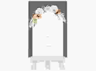 Tischaufsteller Hochzeit Blumenbogen Tischaufsteller grau