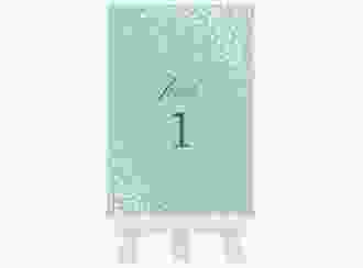 Tischnummer Hochzeit Glitter Tischaufsteller mint