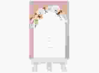 Tischaufsteller Hochzeit Blumenbogen Tischaufsteller rosa