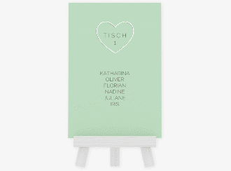 Klick: Details zu Tischaufsteller Hochzeit "Lebenstraum" anzeigen Tischaufsteller Hochzeit Lebenstraum Tischaufsteller mint