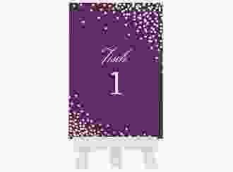 Tischnummer Hochzeit Glitter Tischaufsteller lila