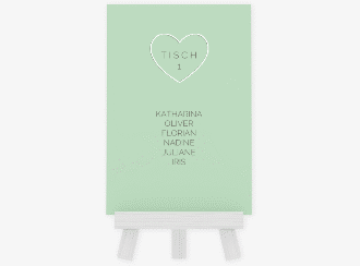 Klick: Details zu Tischaufsteller Hochzeit "Lebenstraum" anzeigen Tischaufsteller Hochzeit Lebenstraum Tischaufsteller mint