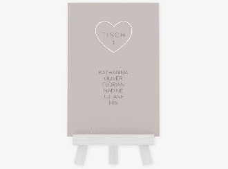 Klick: Details zu Tischaufsteller Hochzeit "Lebenstraum" anzeigen Tischaufsteller Hochzeit Lebenstraum Tischaufsteller grau