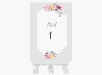 Tischnummer Hochzeit Prachtvoll Tischaufsteller rosa