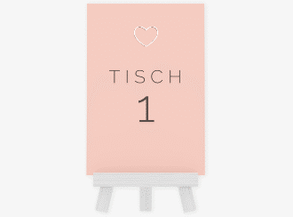 Klick: Details zu Tischnummer Hochzeit "Lebenstraum" anzeigen Tischnummer Hochzeit Lebenstraum Tischaufsteller grau