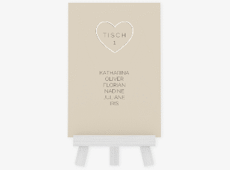 Klick: Details zu Tischaufsteller Hochzeit "Lebenstraum" anzeigen Tischaufsteller Hochzeit Lebenstraum Tischaufsteller beige