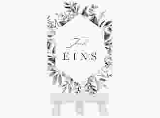 Tischnummer Hochzeit Lumiere Tischaufsteller weiss