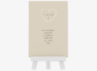 Klick: Details zu Tischaufsteller Hochzeit "Lebenstraum" anzeigen Tischaufsteller Hochzeit Lebenstraum Tischaufsteller beige