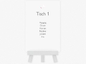 Klick: Details zu Tischaufsteller Hochzeit "Twohearts" anzeigen Tischaufsteller Hochzeit Twohearts Tischaufsteller beige
