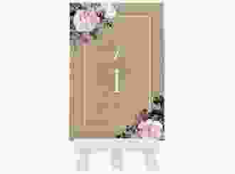 Tischnummer Hochzeit Abendlicht Tischaufsteller Kraftpapier