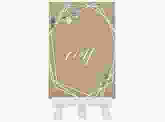 Tischnummer Hochzeit Greenish Tischaufsteller Kraftpapier
