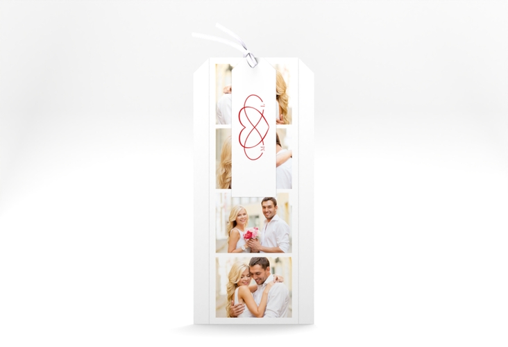 Hochzeitseinladung Infinity Kartentrio rot
