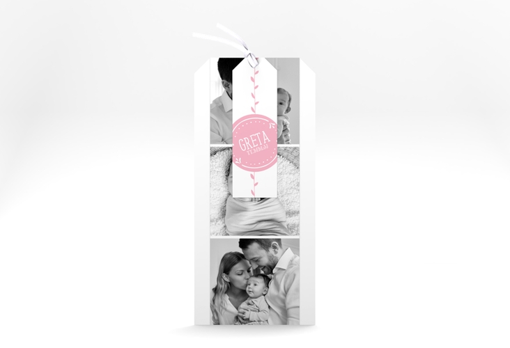 Geburtskarte Unikat Kartentrio rosa