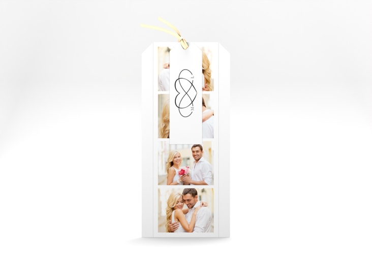 Hochzeitseinladung Infinity Kartentrio schwarz