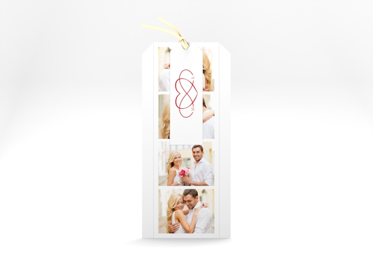 Hochzeitseinladung Infinity Kartentrio rot
