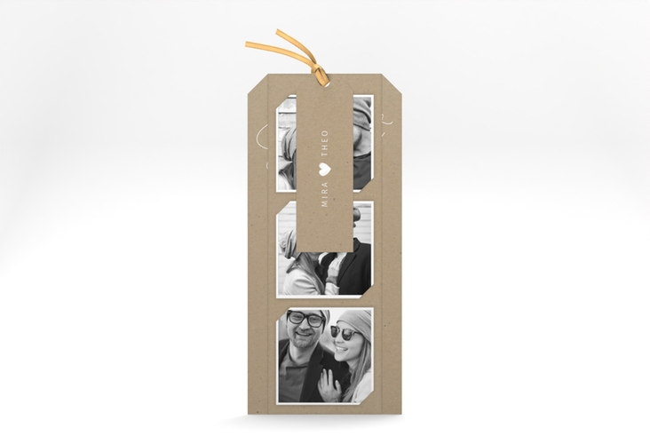 Hochzeitseinladung Crafty Kartentrio Kraftpapier