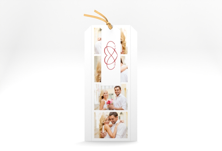 Hochzeitseinladung Infinity Kartentrio rot