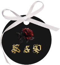 Geschenkanhänger Hochzeit "Gothic Rose"