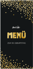 Menükarte Geburtstag "Glitzer"