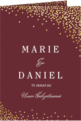 Menükarte Hochzeit Glitter