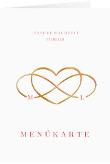 Menükarte Hochzeit Infinity