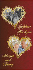Menükarte Hochzeit "Goldene Hochzeit"