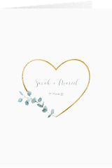 Menükarte Hochzeit "Greenheart"