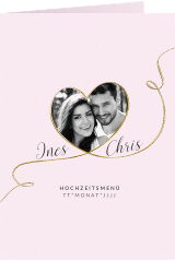 Menükarte Hochzeit "Dolce"