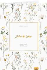 Menükarte Hochzeit "Blumenwiese"