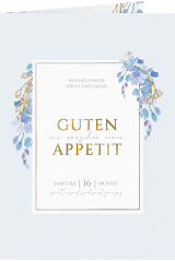 Menükarte Hochzeit "Blauregen"