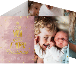 Weihnachtskarte "Schneeglitzern"