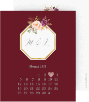 Klick: Details zu Save the Date-Kalenderblatt "Prachtvoll" anzeigen Save the Date-Kalenderblatt "Prachtvoll"