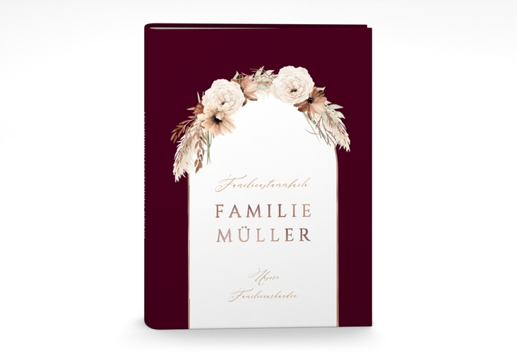 Stammbuch A5 Blumenbogen Stammbuch A5 rot rosegold