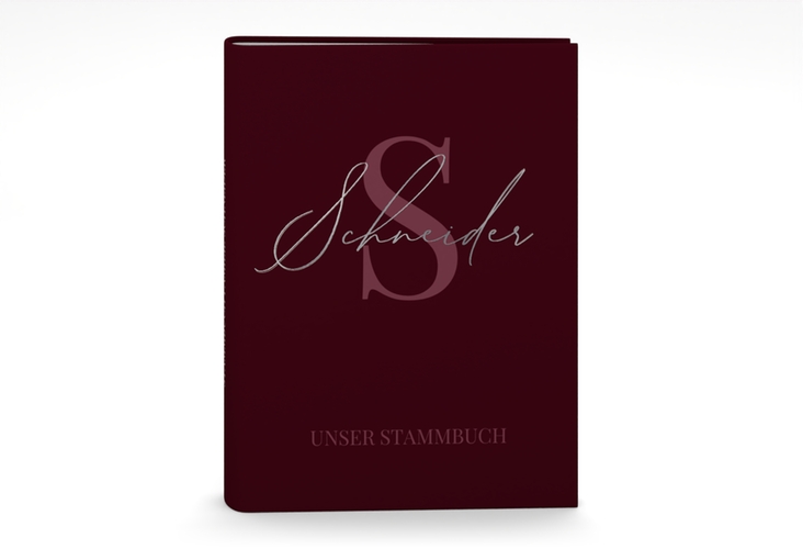 Stammbuch A5 Familienname Stammbuch A5 rot silber