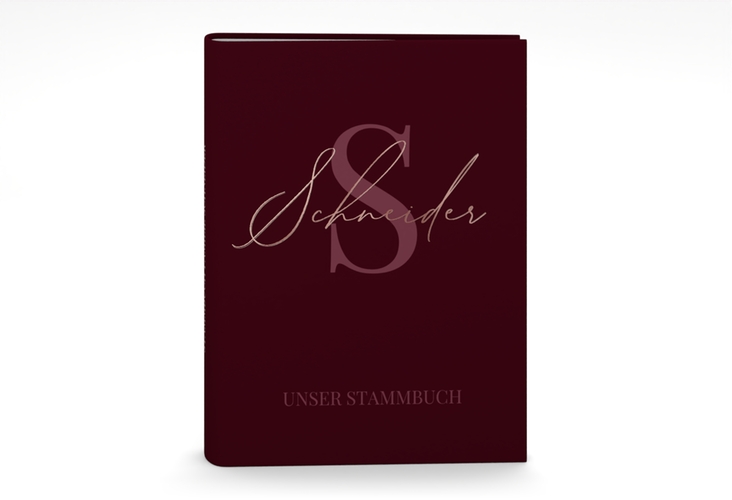 Stammbuch A5 Familienname Stammbuch A5 rot rosegold