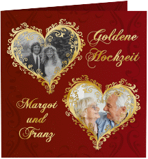 Klick: Details zu Hochzeitseinladung "Goldene Hochzeit" anzeigen Hochzeitseinladung Goldene Hochzeit