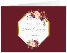 Danksagungskarte Hochzeit "Prachtvoll"