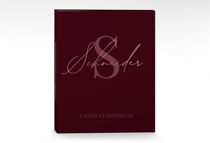 Stammbuch A4 Familienname Stammbuch A4 rot rosegold