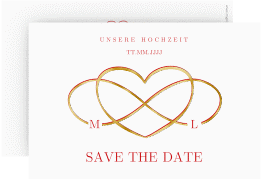Klick: Details zu Save the Date-Karte "Infinity" anzeigen Save the Date-Karte Infinity