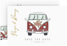 Save the Date-Karte Hochzeitsbulli