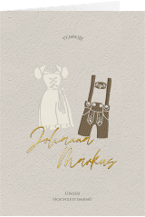 Menükarte Hochzeit "Trachtenhochzeit"