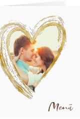 Menükarte Hochzeit "Liebe"