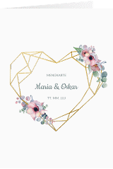 Klick: Details zu Menükarte Hochzeit "Herzgold" anzeigen Menükarte Hochzeit "Herzgold"