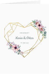 Kirchenheft Hochzeit "Herzgold"