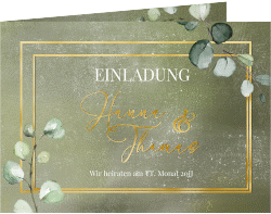 Klick: Details zu Hochzeitseinladung "Jade" anzeigen Hochzeitseinladung "Jade"