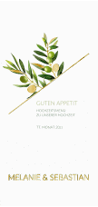 Klick: Details zu Menükarte Hochzeit "Olivenzweig" anzeigen Menükarte Hochzeit "Olivenzweig"
