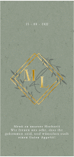 Menükarte Hochzeit "Greenletter"