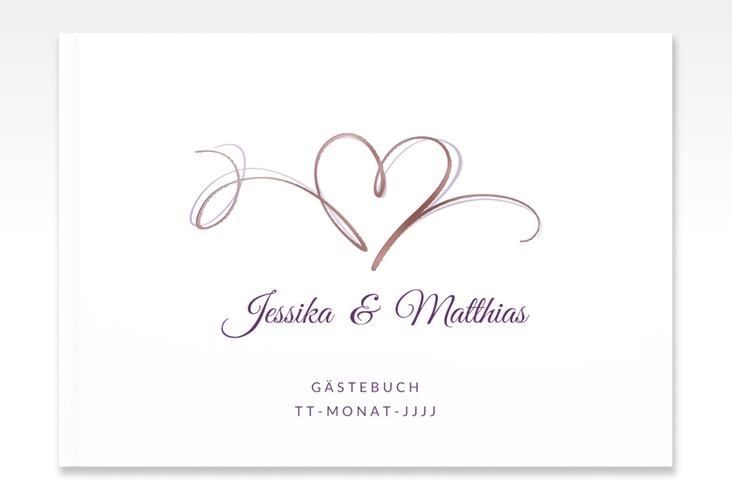 Gästebuch A4 quer Envie A4 quer, Hardcover rosegold